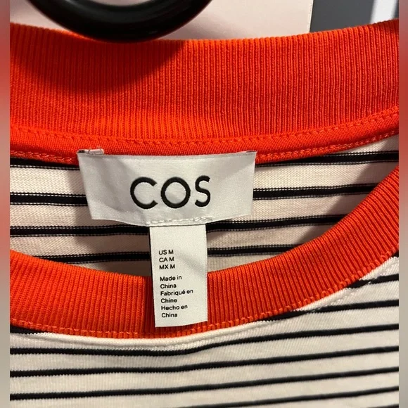 COS Black and White Striped Tee - Picture 2 of 3